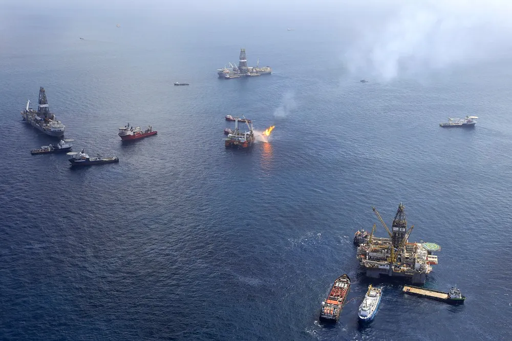 On April 20, 2010, BP(***)s Deepwater Horizon oil rig exploded, causing 4.9 million barrels of oil to gush into the Gulf of Mexico over an 87-day period, causing the largest environmental disaster in US history
