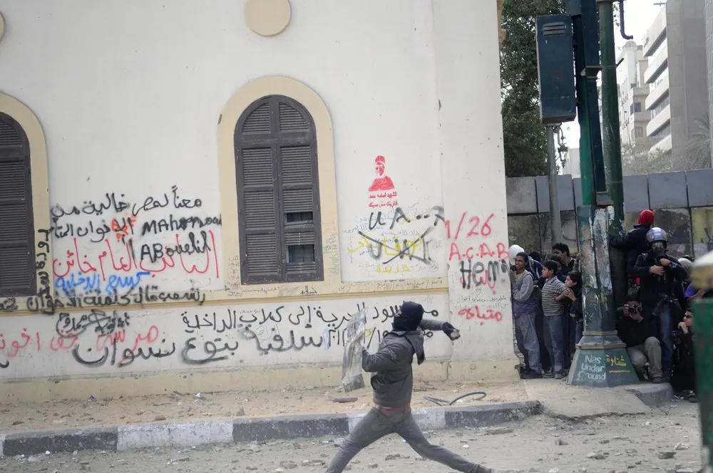 Clashes as Egyptians mark uprising