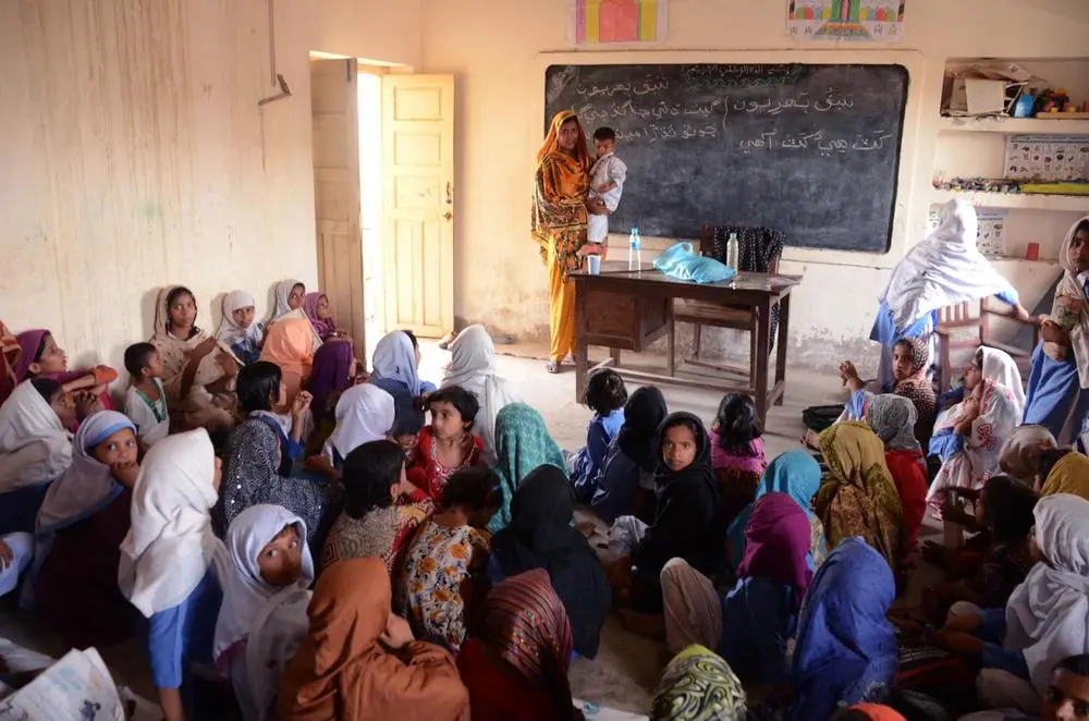 <p>Sanober is the only teacher in her school. Sanober explains: "There are 110 girls studying in this school; we kept on adding one class per year. It started off as a one-teacher, one-grade school only. Now we have classes up to grade five. Admissions are continuing but I can(***)t manage any more students over 110 or 120."</p>