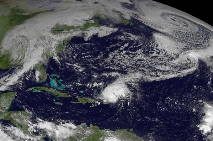 Gonzalo made a glancing blow across the northern Leeward Islands on Monday into Tuesday morning [AFP/NASA]