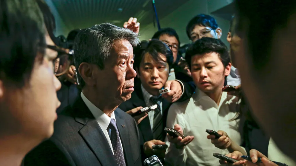 Hisao Tanaka, President and Chief Executive Officer of Toshiba Corp.,