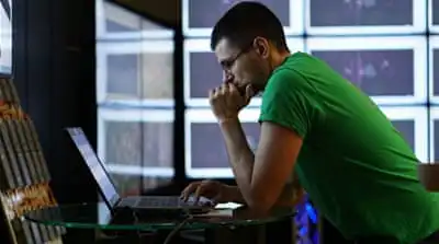 A member of the Green Team, which is responsible for the physical and online infrastructure of Locked Shields [Jose Miguel Calatayud/Al Jazeera]
