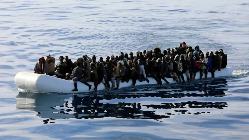 Dinghy Mediterranean refugees - reuters