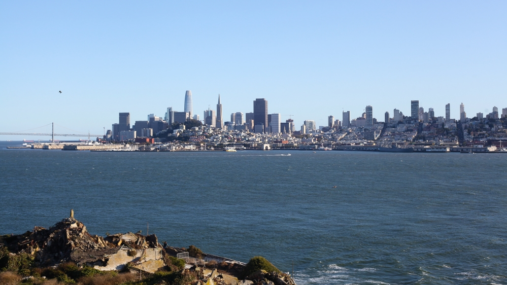 A view of San Francisco Bay from Alcatraz Island