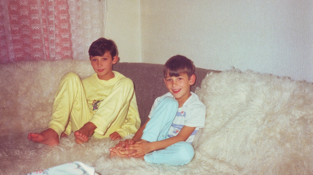 During better days: Dzemil Hodzic, right, and his brother Amel, left, circa 1991 [Courtesy of Dzemil Hodzic]