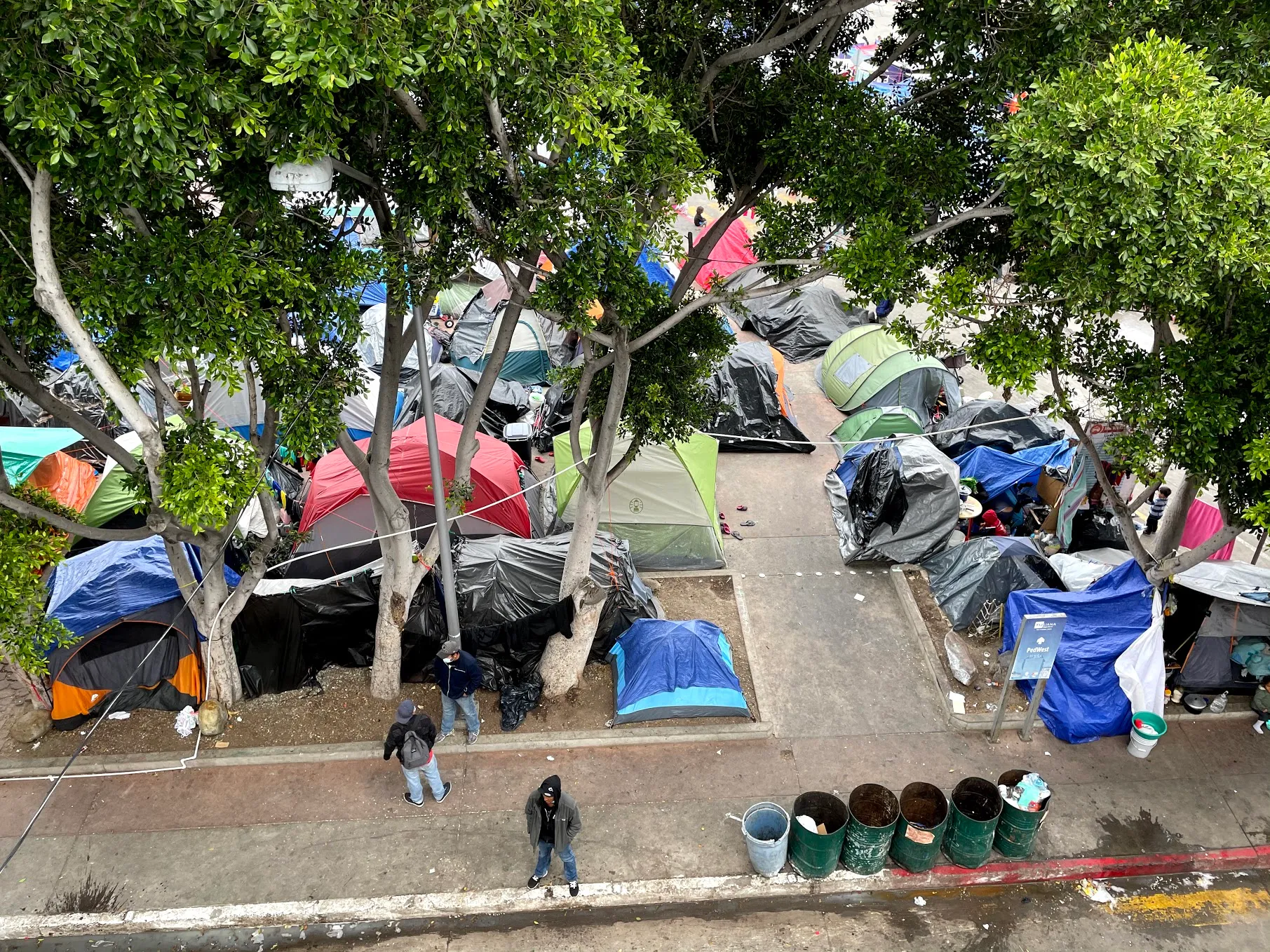 El Chaparral, a sprawling migrant tent city near the US-Mexico border, is home to about 1,000 migrants and asylum seekers [Barrett Limoges/Al Jazeera]