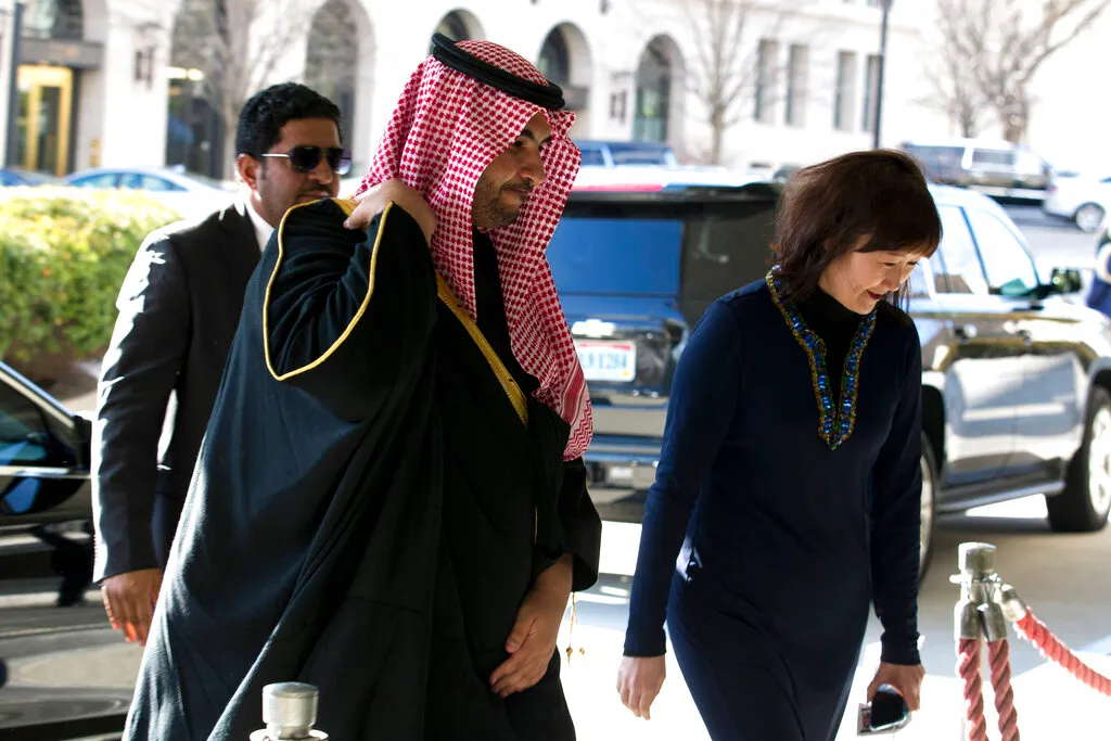 Saudi Vice Minister of Defence Khalid bin Salman met in Washington, DC, this week with top Biden administration officials [File: Jose Luis Magana/AP Photo]