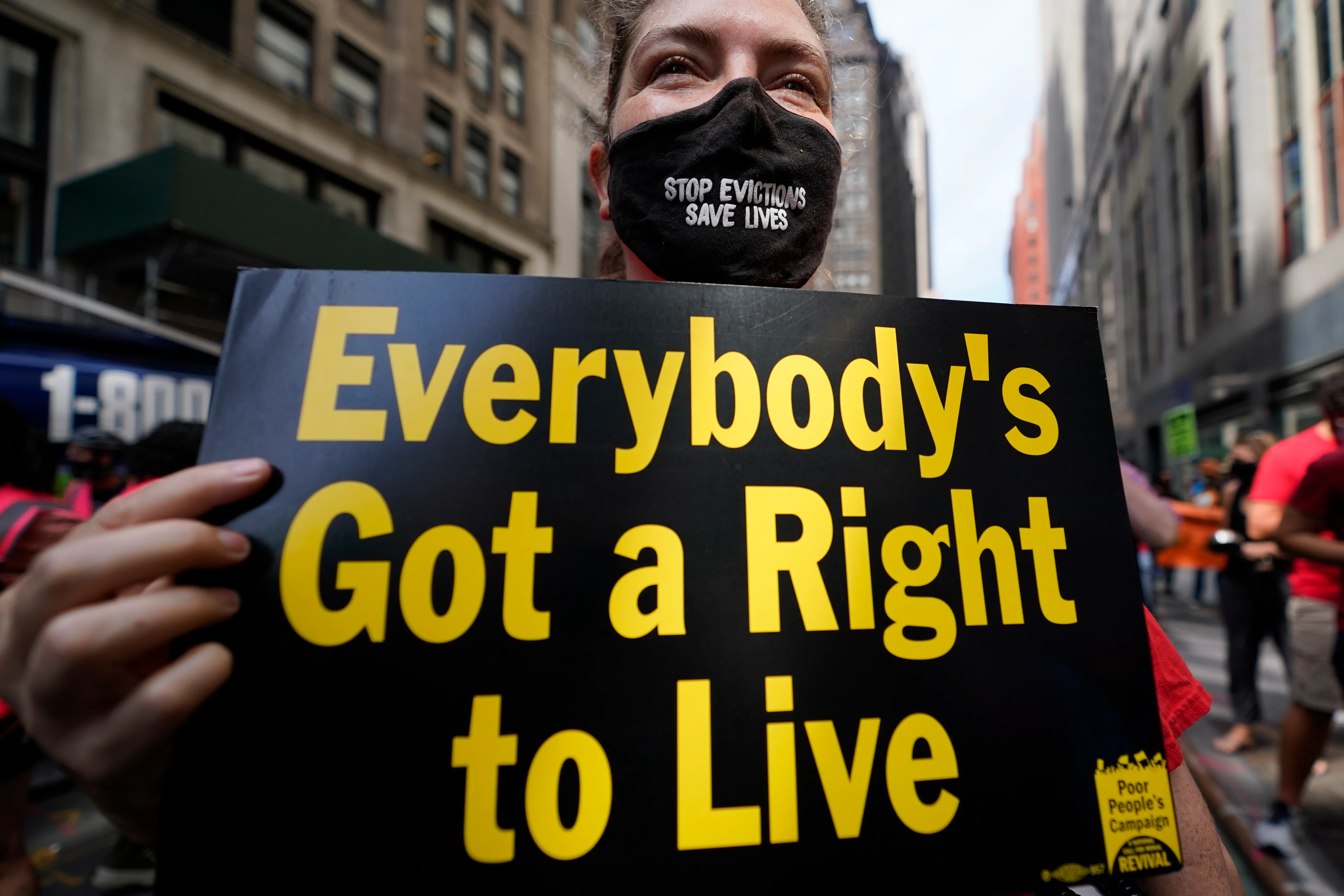 After the United States Supreme Court ended the federal moratorium on evictions, global investment firm Goldman Sachs estimates that about 750,000 households could be evicted across the country before the end of the year [File: Mary Altaffer/AP Photo]